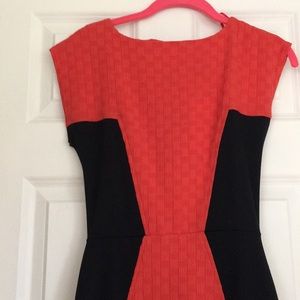 UK 10/US 6 Navy and Orange Closet Cocktail Dress